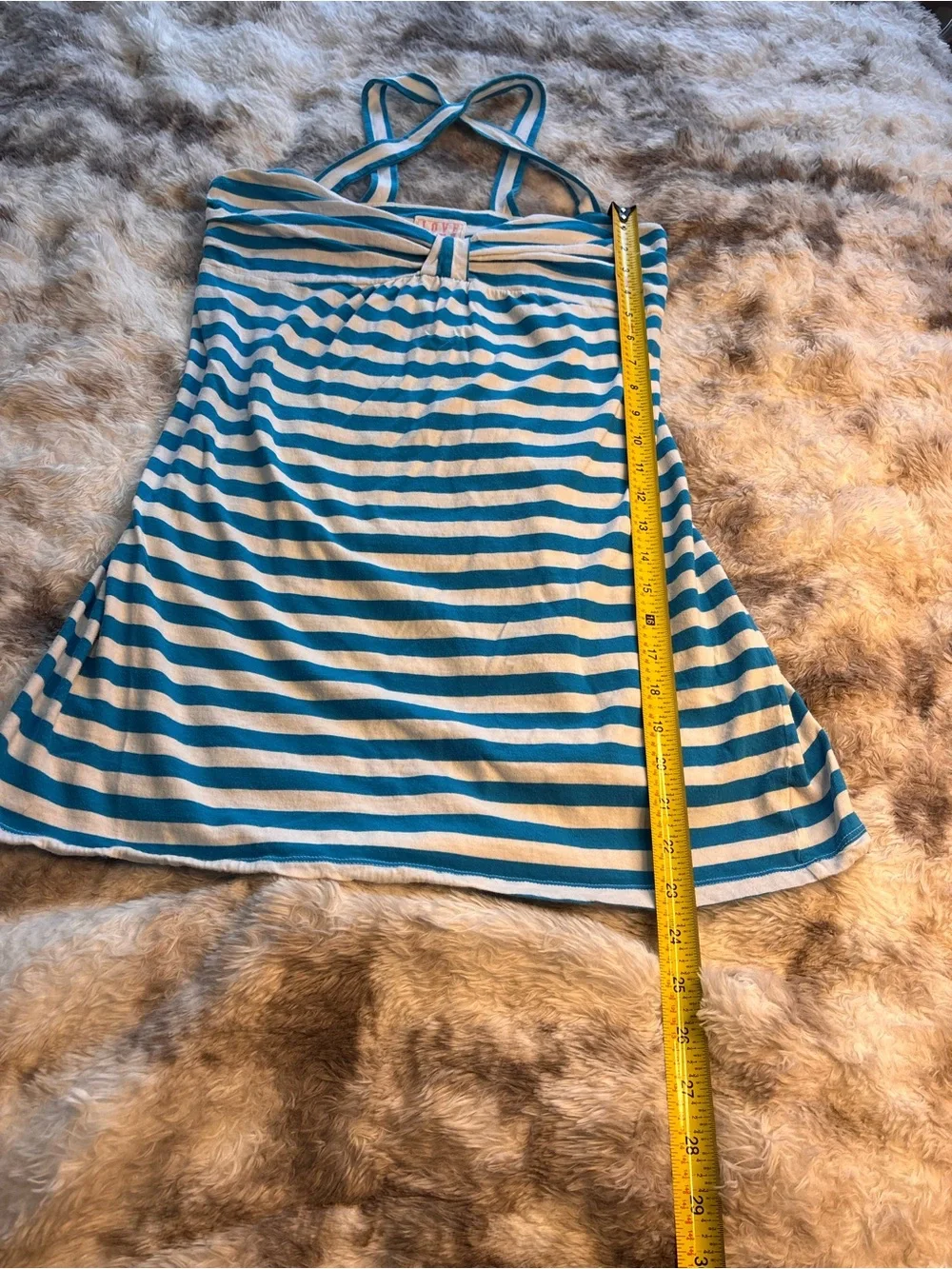 Vintage Rare Y2K PINK Victoria's Secret Blue and White Striped dress